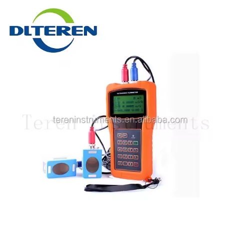 DLTEREN High accuracy handheld ultrasonic flowmeter clamp on transducer flow meter